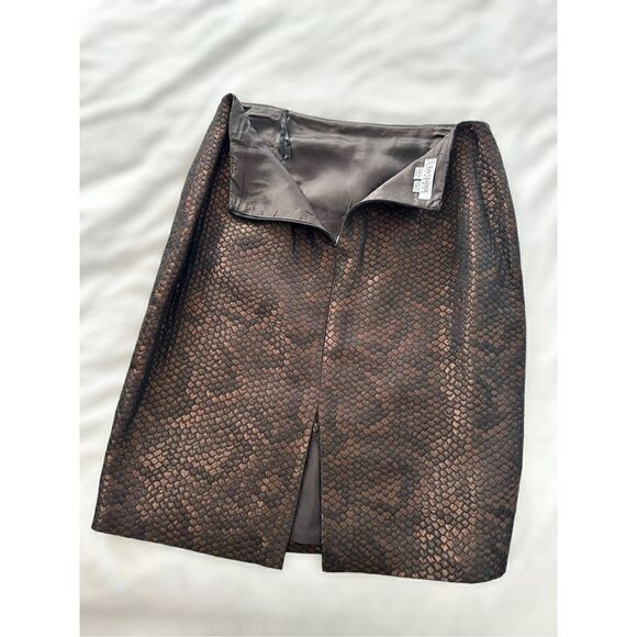 Kay Unger NY Pencil Snakeskin Print Skirt Size 8 - Picture 7 of 14